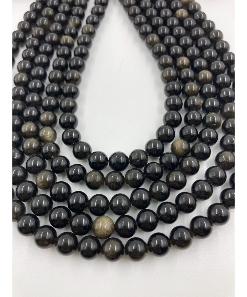 8mm Gold Obsidyen