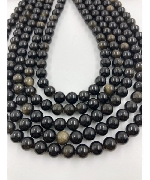 8mm Gold Obsidyen