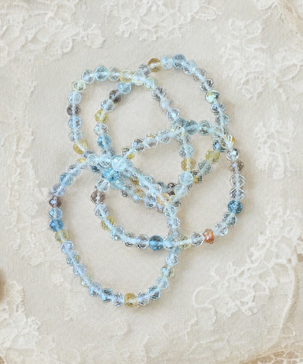 6mm Faset Kesim Multi Colour Topaz