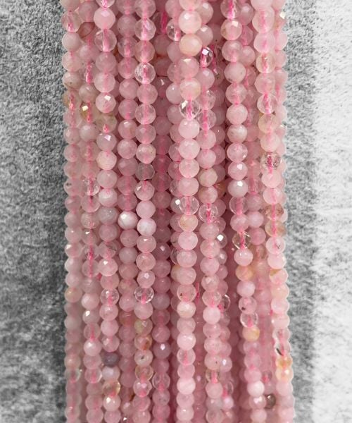 PEMBE KUVARS 4MM FASET KESİM