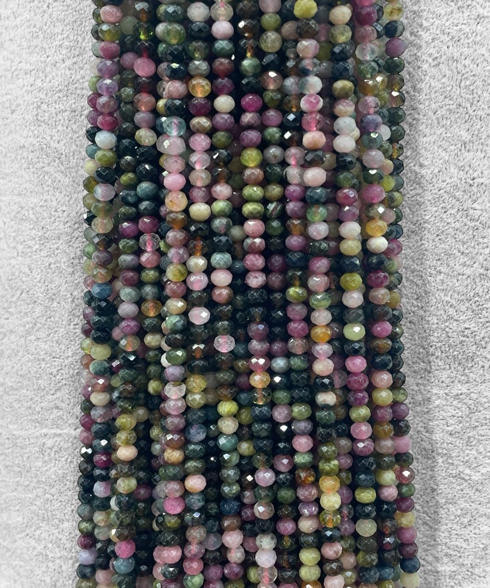 MİX TURMALİN 3*4MM FASET KESİM