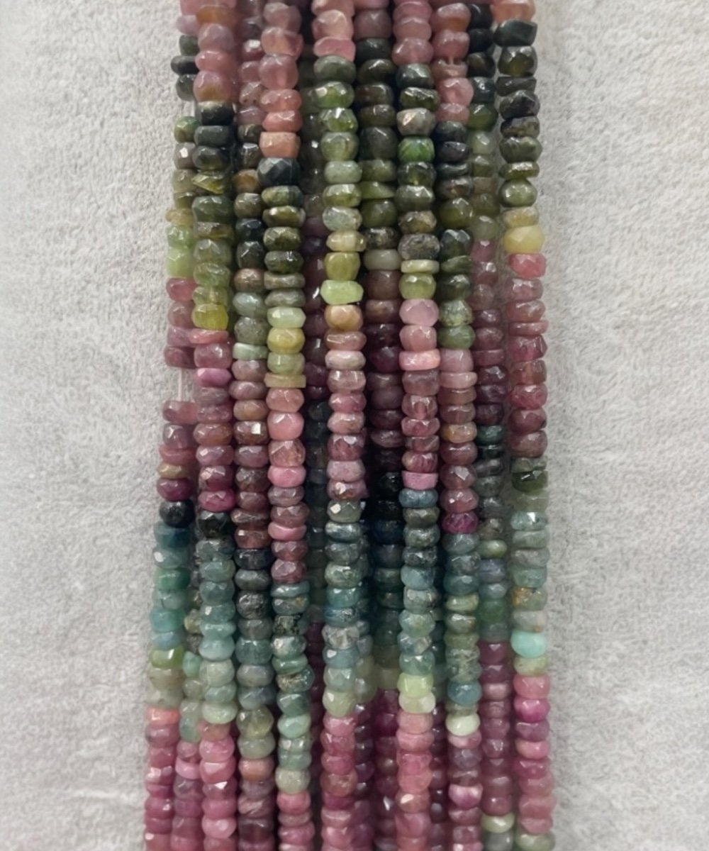 MULTİ TURMALİN 4MM FASET RONDELA KESİM