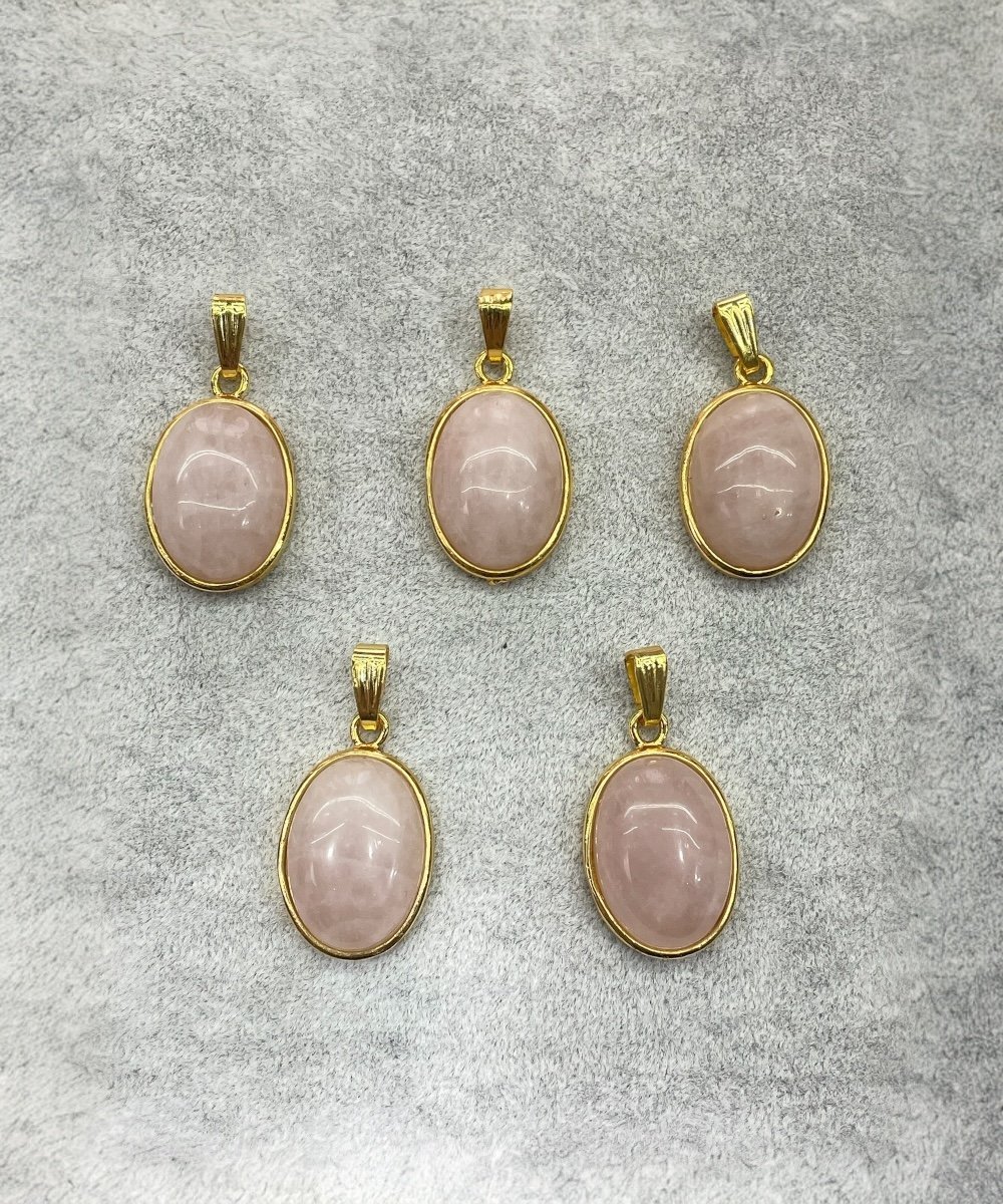 PEMBE KUVARS KOLYE UCU 20*15MM