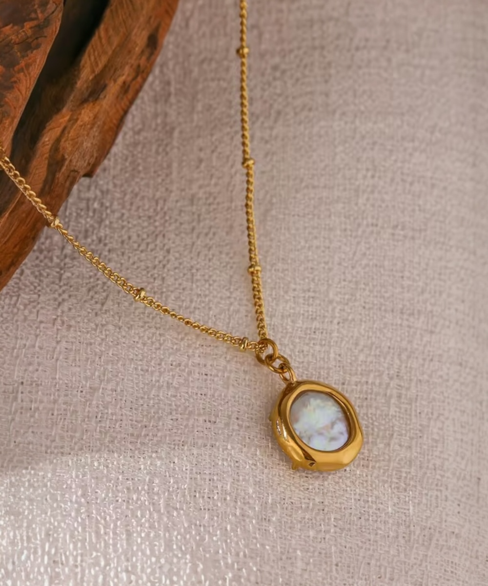 ÇELİK 18K DOĞAL İNCİ KOLYE298