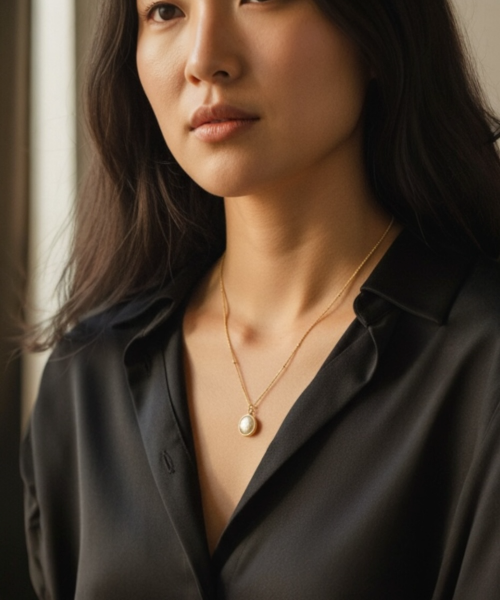 ÇELİK 18K DOĞAL İNCİ KOLYE298