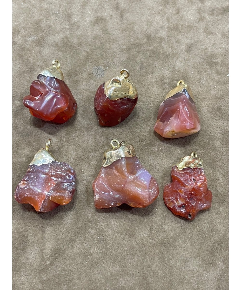 Karneol(Karnelyan) Ham Kolye Ucu