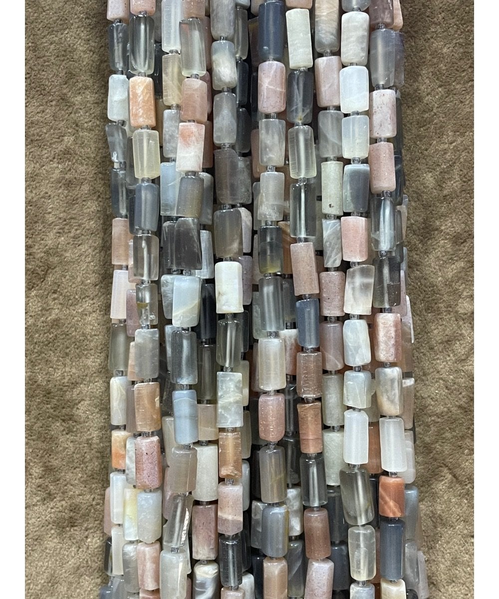 5*12mm Tube Rainbow Moonstone