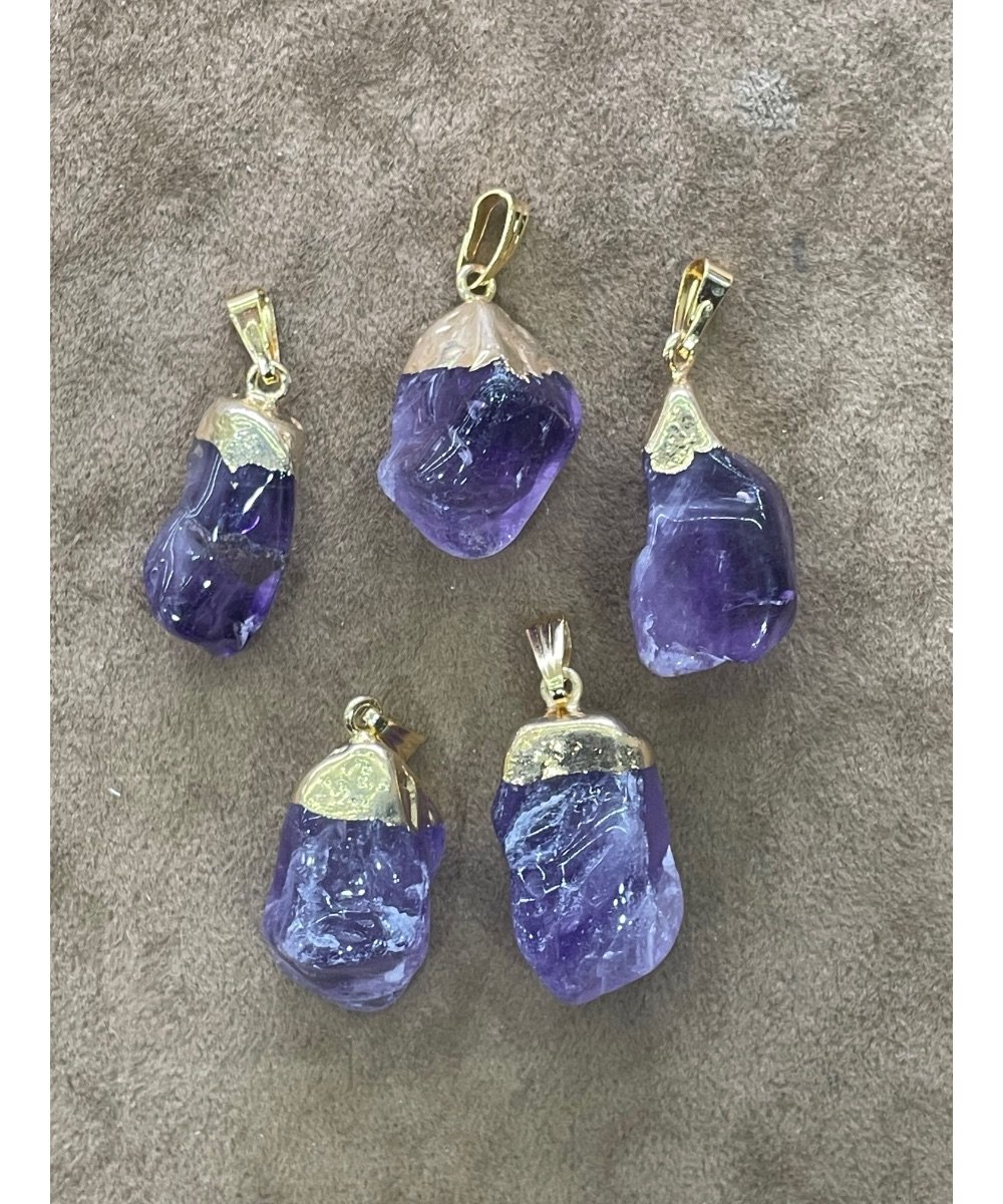 Hint Ametist Amorf Kolye Ucu