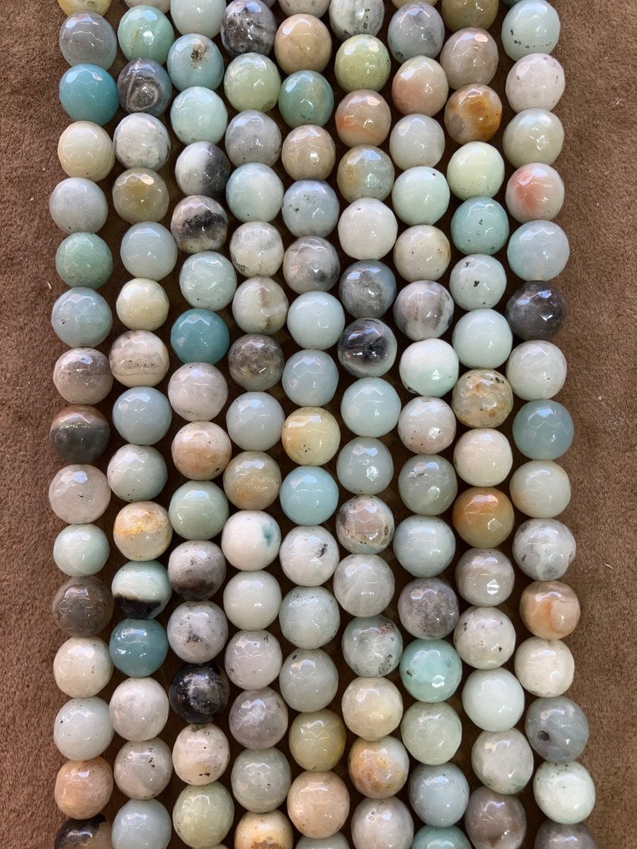 8mm Faset Kesim Brezilya Amazonit