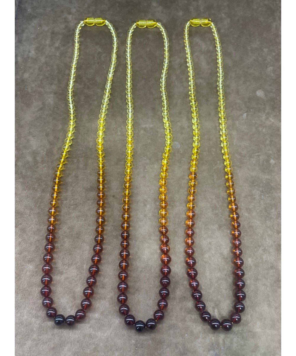 Kehribar Kolye  3*6mm Süzme