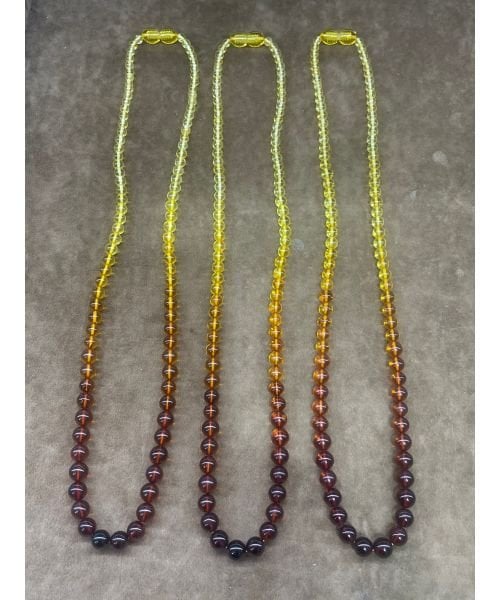 Kehribar Kolye  3*6mm Süzme