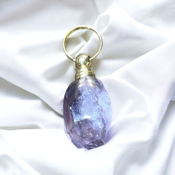 Ametist 2.5-3cm Parfüm Şisesi Kolye Ucu