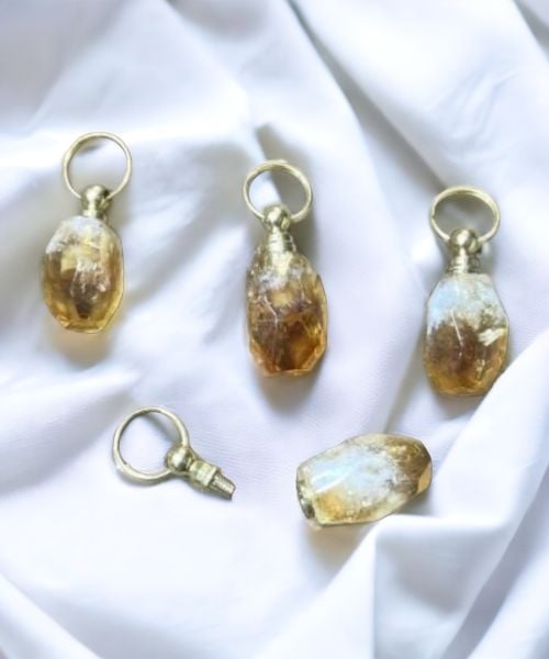 2.5-3cm Sitrin Parfüm Şisesi Kolye Ucu